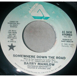 Barry Manilow Somewhere Down The Road USED VINYL 7INCH 45 RPM PROMO STYRENE STEREO MONO