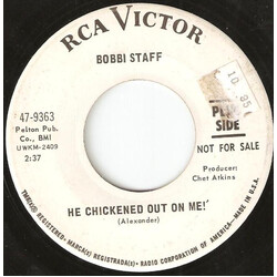 Bobbi Staff He Chickened Out On Me! USED VINYL 7INCH 45 RPM SINGLE PROMO