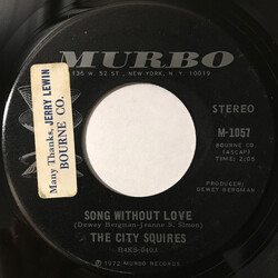 The City Squires Song Without Love USED VINYL 7INCH 45 RPM