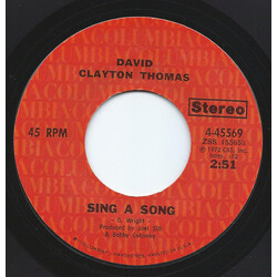 David Clayton-Thomas Sing A Song USED VINYL 7INCH 45 RPM STEREO