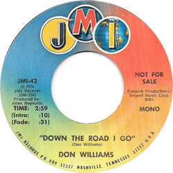 Don Williams (2) Down The Road I Go USED VINYL 7INCH 45 RPM PROMO