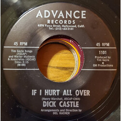 Dick Castle If I Hurt All Over USED VINYL 7INCH 45 RPM
