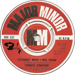 Charles Aznavour To My Daughter USED VINYL 7INCH 45 RPM SINGLE