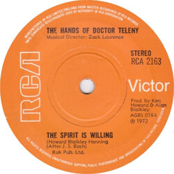Peter Straker / The Hands Of Doctor Teleny The Spirit Is Willing USED VINYL 7INCH 45 RPM SINGLE