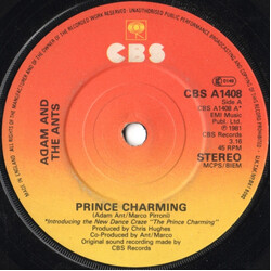 Adam And The Ants Prince Charming USED VINYL 7INCH 45 RPM SINGLE STEREO