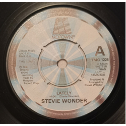 Stevie Wonder Lately Vinyl 7" USED