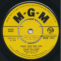 Larry Williams (3) Shake Your Body Girl / Love, I Can't Seem To Find It USED VINYL 7INCH 45 RPM SINGLE