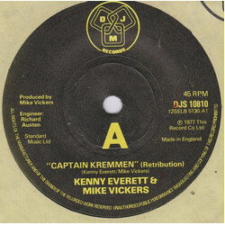Kenny Everett / Mike Vickers "Captain Kremmen" (Retribution) USED VINYL 7INCH SINGLE 45 RPM