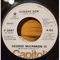 George McCannon, III Sunday Son USED VINYL 7INCH 45 RPM SINGLE PROMO MONO