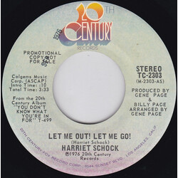 Harriet Schock Let Me Out! Let Me Go! USED VINYL 7INCH 45 RPM PROMO STEREO MONO