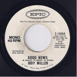 Jody Miller Good News USED VINYL 7INCH 45 RPM PROMO STEREO MONO