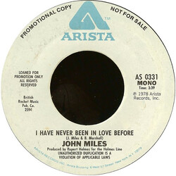 John Miles I Have Never Been In Love Before USED VINYL 7INCH 45 RPM PROMO STEREO MONO
