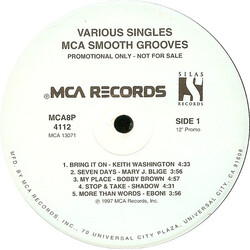 Various Various Singles - MCA Smooth Grooves USED VINYL 12INCH 33 S RPM PROMO COMPILATION