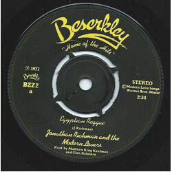 Jonathan Richman & The Modern Lovers Egyptian Reggae USED VINYL 7INCH 45 RPM SINGLE STEREO