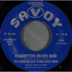 The Church Of Jesus Young Adult Choir Redemption Draws Nigh USED VINYL 7INCH 45 RPM