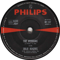 Julie Rogers The Wedding USED VINYL 7INCH 45 RPM SINGLE REPRESS