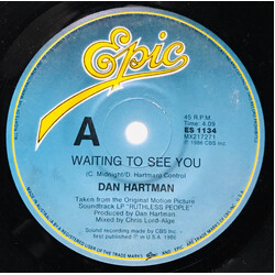 Dan Hartman Waiting To See You USED VINYL 7INCH SINGLE 45 RPM