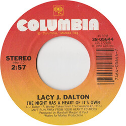 Lacy J. Dalton The Night Has A Heart Of It's Own / Adios And Run USED VINYL 7INCH 45 RPM STYRENE STEREO