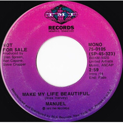 Bobby Manuel Make My Life Beautiful USED VINYL 7INCH 45 RPM PROMO