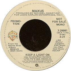 Maxus Keep A Light On USED VINYL 7INCH 45 RPM PROMO STEREO MONO