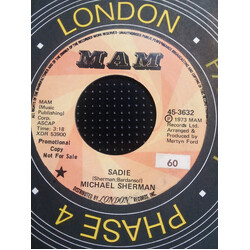 Michael Sherman Sadie USED VINYL 7INCH 45 RPM PROMO