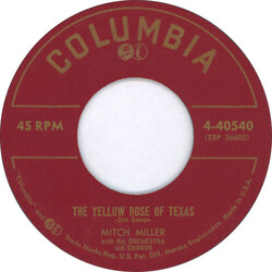 Mitch Miller And His Orchestra And Chorus The Yellow Rose Of Texas / Blackberry Winter USED VINYL 7INCH SINGLE STYRENE