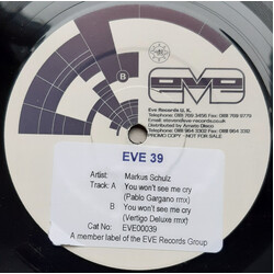 Markus Schulz You Won't See Me Cry USED VINYL 12INCH PROMO