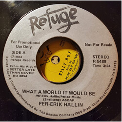 Per-Erik Hallin What A World It Would Be USED VINYL 7INCH 45 RPM PROMO