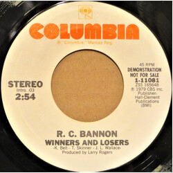 R.C. Bannon Winners And Losers USED VINYL 7INCH 45 RPM PROMO STYRENE STEREO