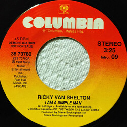 Ricky Van Shelton I Am A Simple Man USED VINYL 7INCH 45 RPM SINGLE PROMO