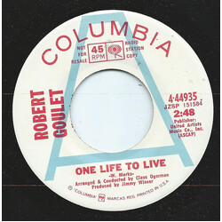 Robert Goulet One Life To Live USED VINYL 7INCH 45 RPM PROMO