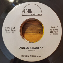 Ruben Naranjo Anillo Grabado USED VINYL 7INCH 45 RPM SINGLE STEREO