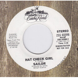 Sailor Hat Check Girl USED VINYL 7INCH 45 RPM SINGLE PROMO