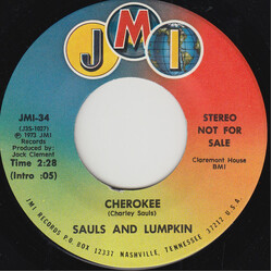 Sauls And Lumpkin Cherokee USED VINYL 7INCH 45 RPM PROMO STEREO MONO