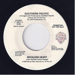 Southern Pacific Reckless Heart USED VINYL 7INCH 45 RPM PROMO