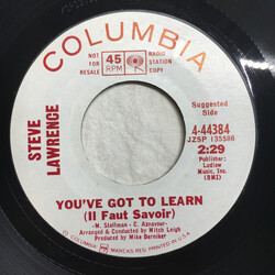 Steve Lawrence (2) You've Got To Learn (Il Faut Savoir) USED VINYL 7INCH 45 RPM SINGLE PROMO MONO