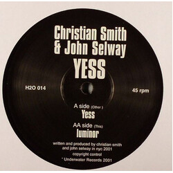 Christian Smith & John Selway Yess USED VINYL 12INCH 45 RPM