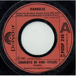 Vangelis Chariots Of FireTitles USED VINYL 7INCH 45 RPM SINGLE