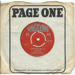 Vanity Fare I Live For The Sun USED VINYL 7INCH 45 RPM SINGLE