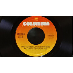 Sutherland Brothers As Long As I've Got You / On The Rocks USED VINYL 7INCH 45 RPM SINGLE STYRENE STEREO
