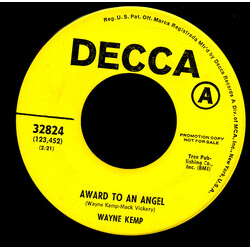 Wayne Kemp Award To An Angel USED VINYL 7INCH 45 RPM PROMO MONO