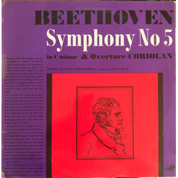 Ludwig van Beethoven / Boston National Philharmonic / Erich Ridje Symphony No 5 In C Minor And Overture Coriolan Vinyl LP USED