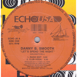 Danny B Smooth Let's Spend The Night VINYL 12" USED