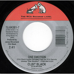 Clint Black One Emotion / You Made Me Feel USED VINYL 7INCH SINGLE