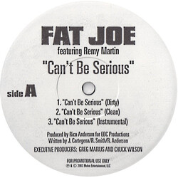 Fat Joe / Remy Martin / Moe Mansun Can't Be Serious / What They Talkin' Bout USED VINYL 12INCH PROMO