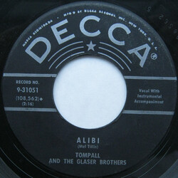 Tompall Glaser & The Glaser Brothers Alibi USED VINYL 7INCH 45 RPM SINGLE