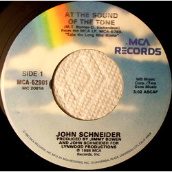 John Schneider At The Sound Of The Tone USED VINYL 7INCH 45 RPM SINGLE