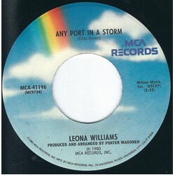 Leona Williams Any Port In The Storm / Catchin Crawfish USED VINYL 7INCH 45 RPM SINGLE