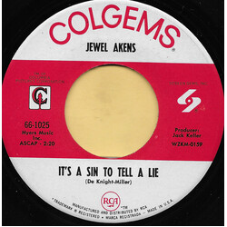Jewel Akens It's A Sin To Tell A Lie USED VINYL 7INCH 45 RPM SINGLE
