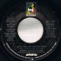 Robert Winters And Fall When Will My Love Be Right / Touched By You USED VINYL 7INCH 45 RPM